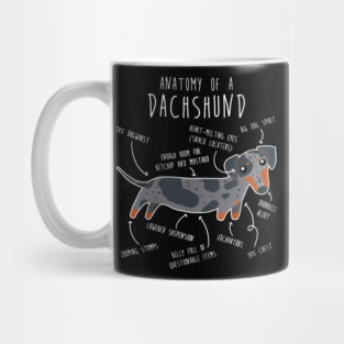Blue Dapple Dachshund Dog Anatomy Mug