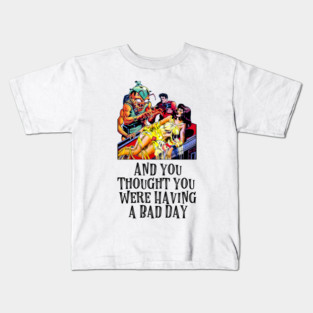 Sci-fi Alien Bad Day Comic Tee Kids T-Shirt