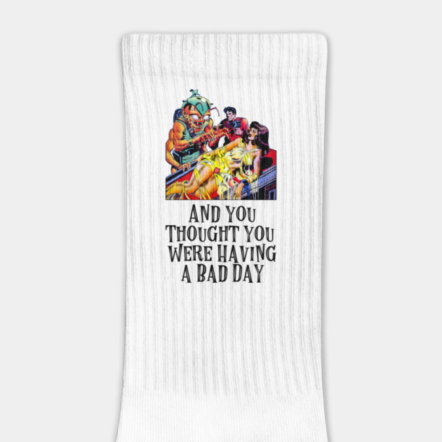 Sci-fi Alien Bad Day Comic Tee by Joaddo