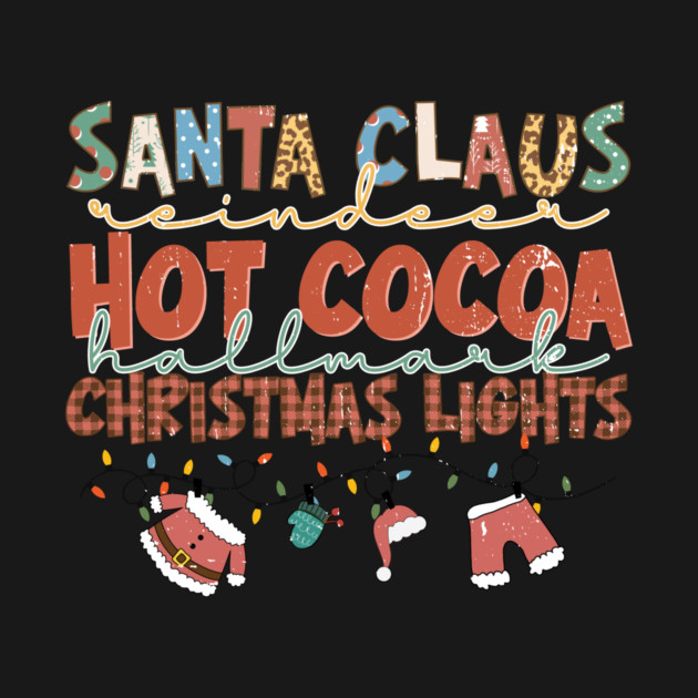 Santa Reindeer Hot Cocoa Christmas Lights by The WYLD Tribe