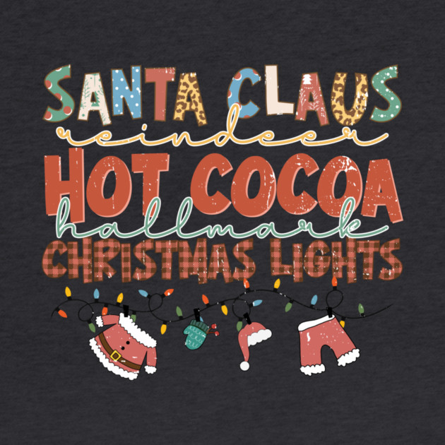 Santa Reindeer Hot Cocoa Christmas Lights by The WYLD Tribe