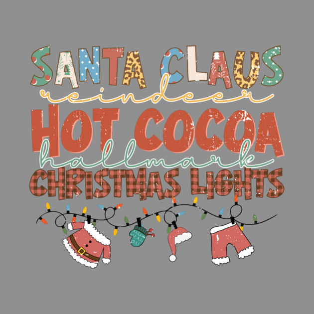 Santa Reindeer Hot Cocoa Christmas Lights by The WYLD Tribe