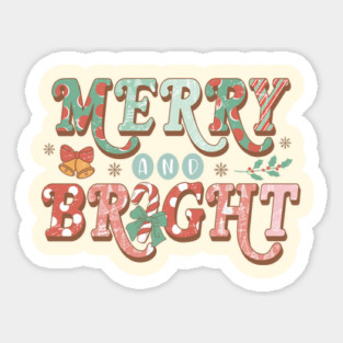 Merry And Bright Christmas Gifts Magnet