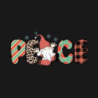 Peace Gnome Christmas T-Shirt