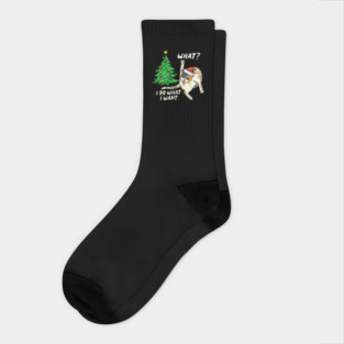 What Cat I Do What I Want Christmas Tree Socks