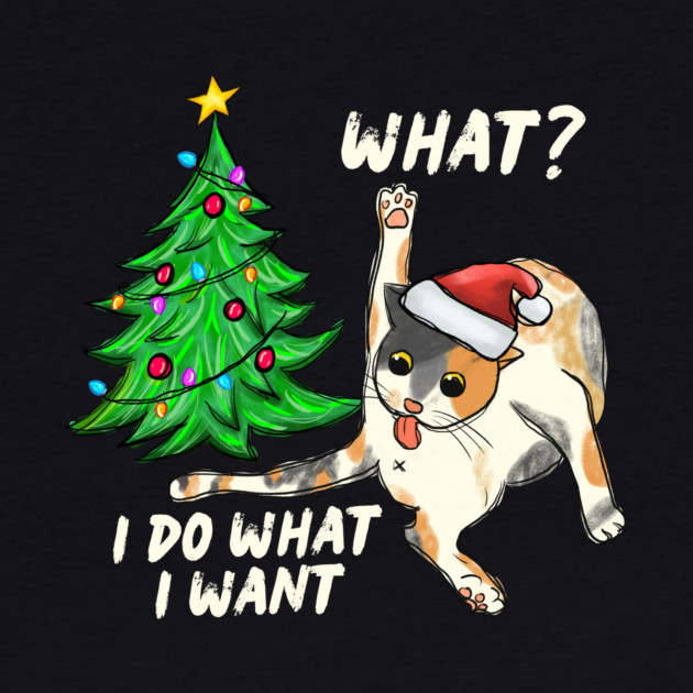 What Cat I Do What I Want Christmas Tree by The WYLD Tribe