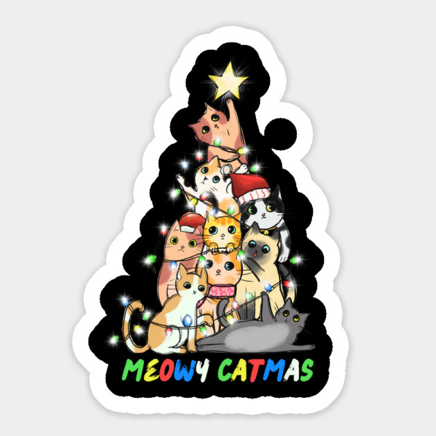 Meowy Catmas Cat Christmas Tree Magnet by The WYLD Tribe