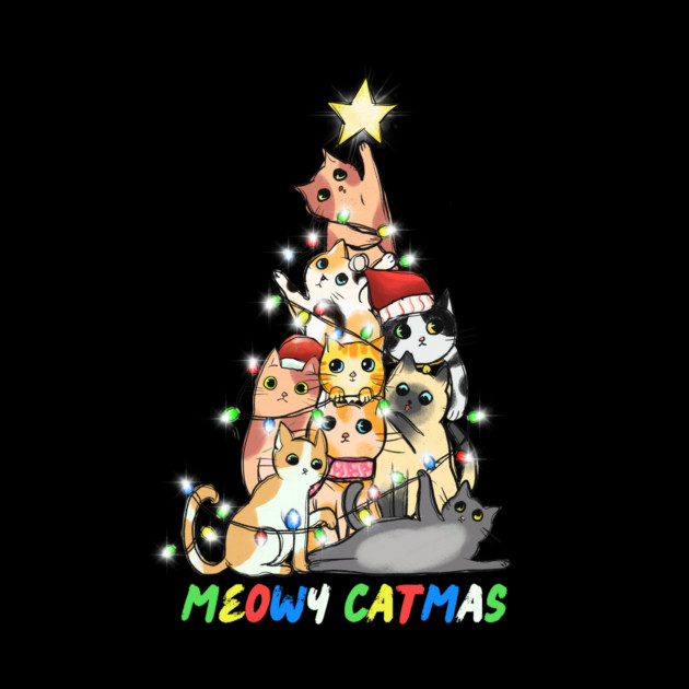 Meowy Catmas Cat Christmas Tree by The WYLD Tribe