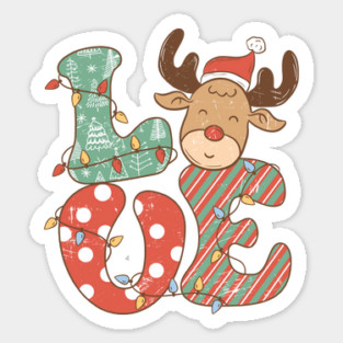 Love Reindeer Christmas Lights Magnet