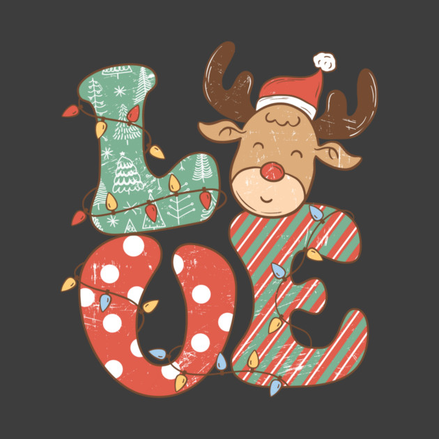 Love Reindeer Christmas Lights by The WYLD Tribe