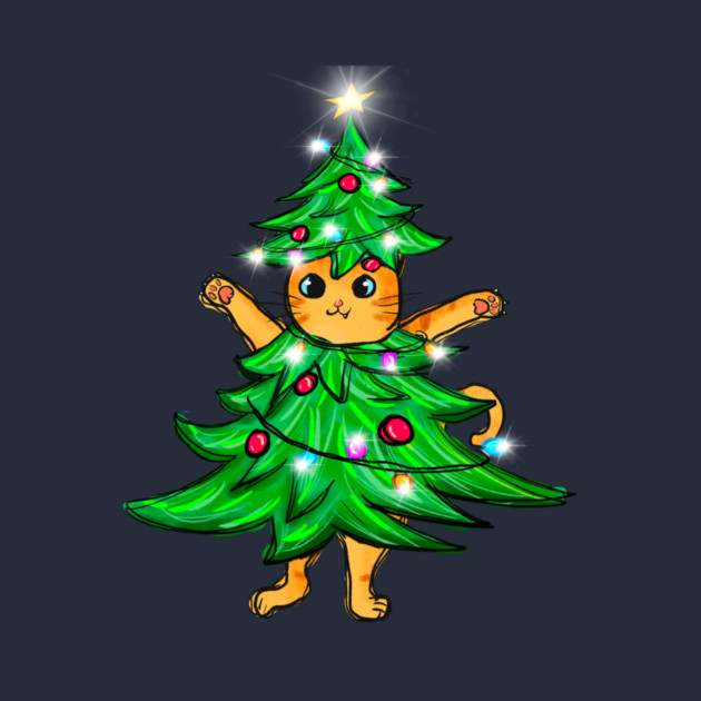 Cat Christmas Tree by The WYLD Tribe