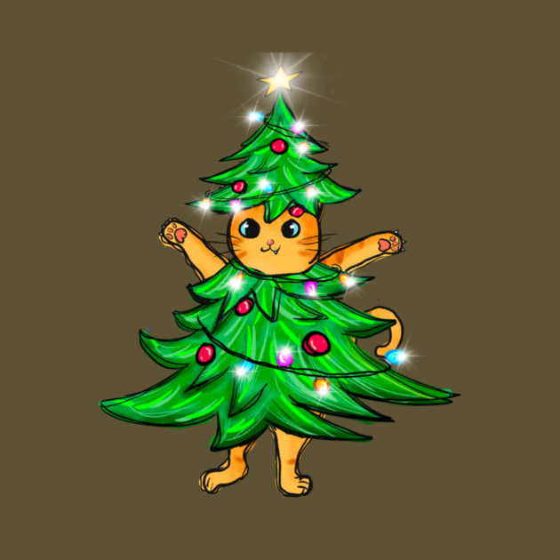 Cat Christmas Tree by The WYLD Tribe