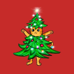 Cat Christmas Tree T-Shirt