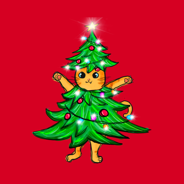 Cat Christmas Tree by The WYLD Tribe