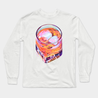 Happy hour: Whiskey on the rocks Long Sleeve T-Shirt