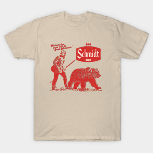 Schmidt Grizzly Man Retro Defunct Beer T-Shirt
