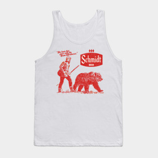 Schmidt Grizzly Man Retro Defunct Beer Tank Top