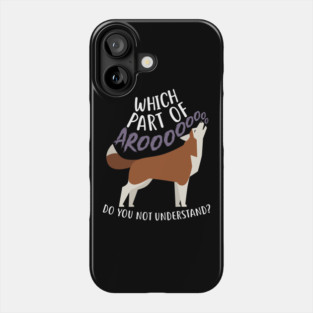 Red Siberian Husky Dog Anatomy Phone Case