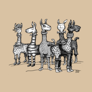 Llamas in Pajamas T-Shirt