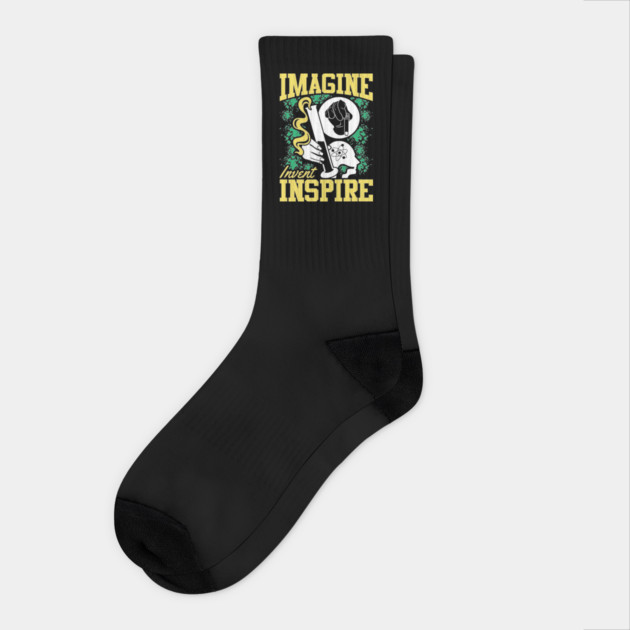 Imagine Invent Inspire Science Socks by The WYLD Tribe
