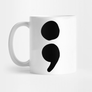 semicolon (black) Mug