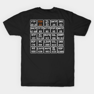 Hacker Port Numbers V2 Updated T-Shirt