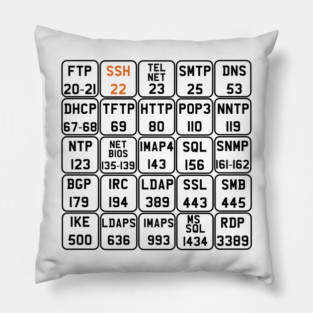 Hacker Port Numbers V2 Updated W Pillow