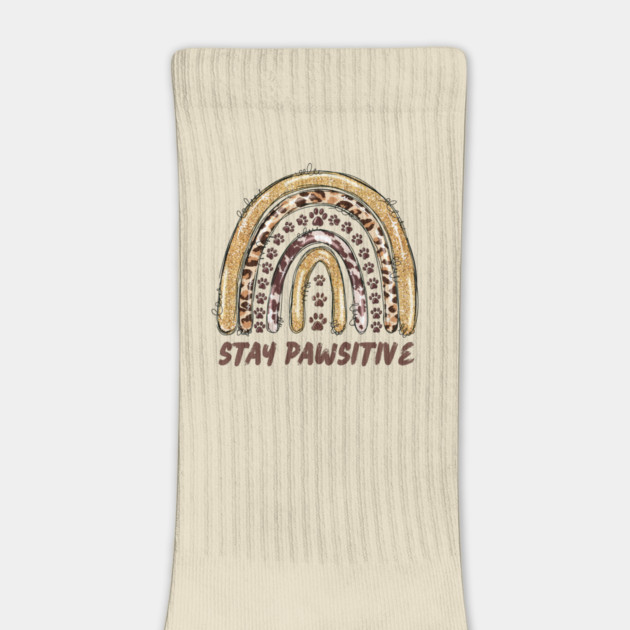 Stay Pawsitive Cheetah Leopard Print Rainbow by The WYLD Tribe