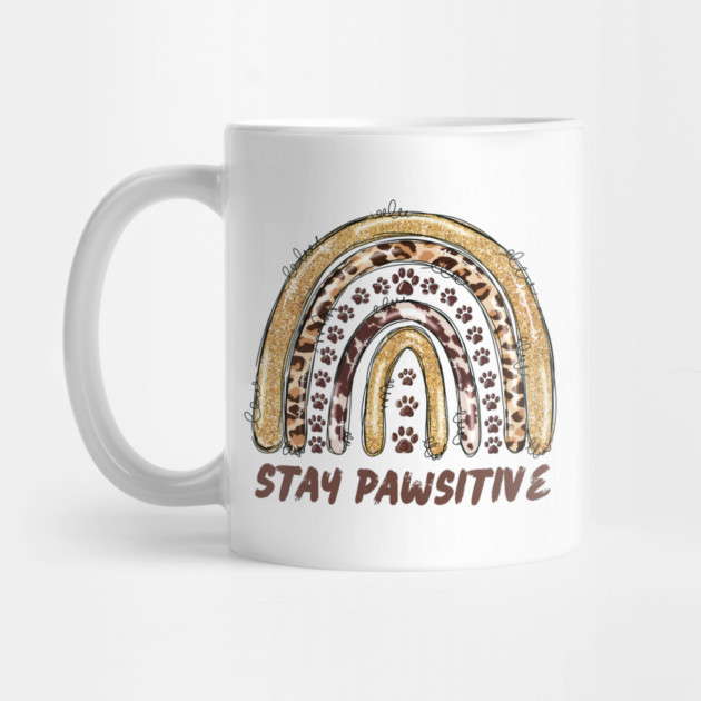 Stay Pawsitive Cheetah Leopard Print Rainbow by The WYLD Tribe