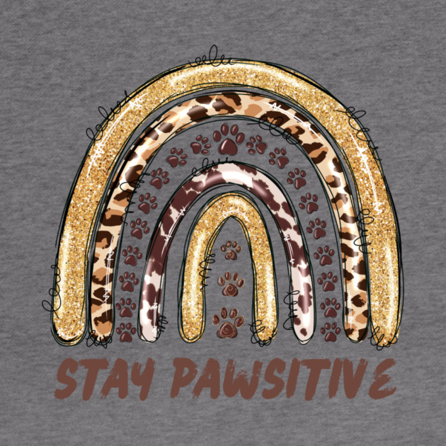 Stay Pawsitive Cheetah Leopard Print Rainbow by The WYLD Tribe