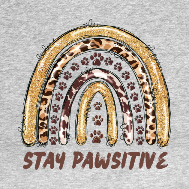 Stay Pawsitive Cheetah Leopard Print Rainbow by The WYLD Tribe