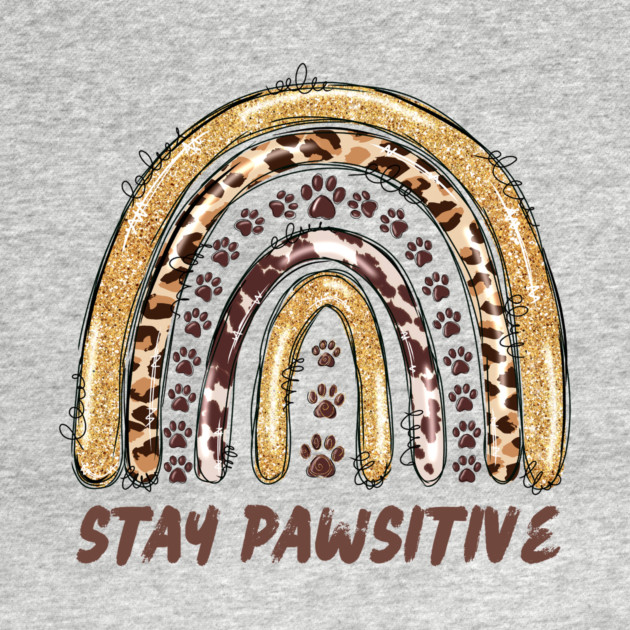 Stay Pawsitive Cheetah Leopard Print Rainbow by The WYLD Tribe