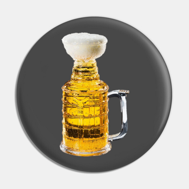 Stanley Cup NHL Beer Hockey Design Stanley Cup Pin TeePublic - Main Image