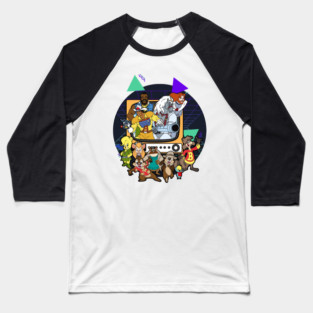 80s TV Toons Baseball T-Shirt