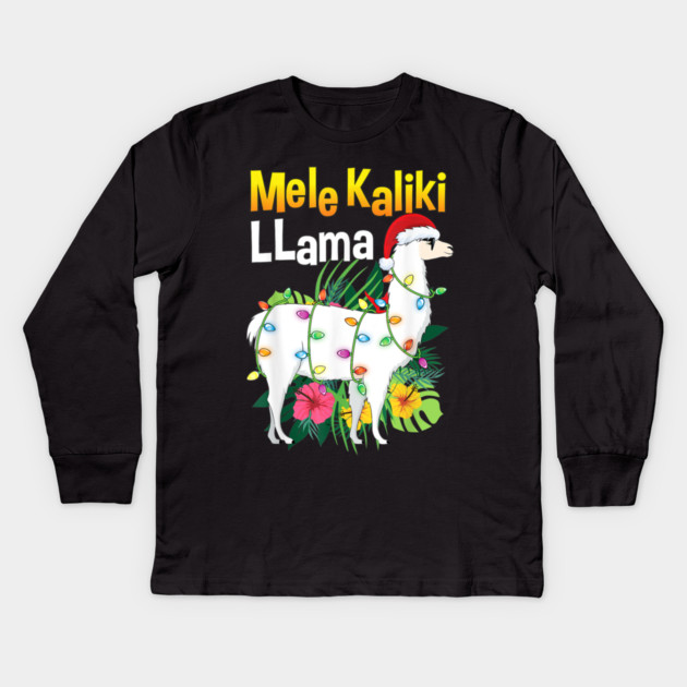 Mele Kaliki LLama Kids Long Sleeve T-Shirt by MCALTees