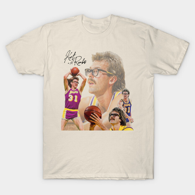 Kurt Rambis Vintage Style Basketball Los Angeles Lakers T