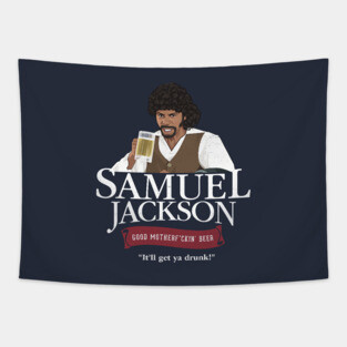 Samuel Jackson Good Motherf*ckin' Beer Tapestry
