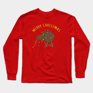 Merry Christmas Kiwi Long Sleeve T-Shirt