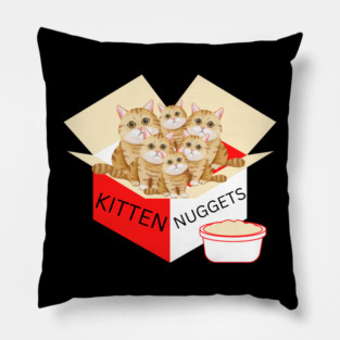 Kitten Nuggets Cute Cat Lovers Design Pillow