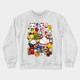 Maneki Neko (Lucky Cat) Collection Crewneck Sweatshirt