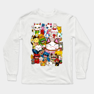 Maneki Neko (Lucky Cat) Collection Long Sleeve T-Shirt