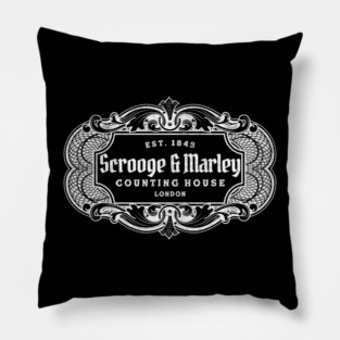 Scrooge & Marley Counting House London - Est. 1843 - vintage logo Pillow