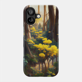 Yellow Flowers In Forest Phone Case