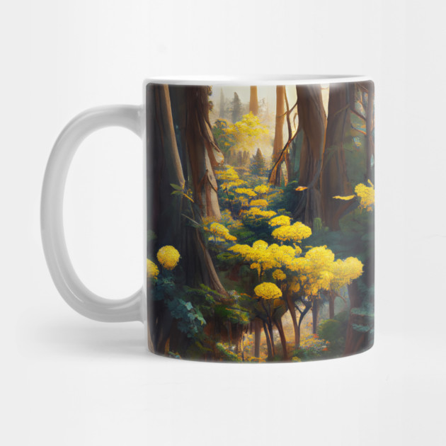 Yellow Flowers In Forest by yangho