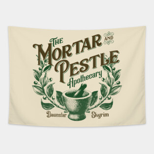 Mortar and Pestle Apothecary Tapestry