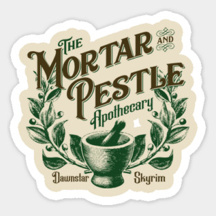 Mortar and Pestle Apothecary Sticker