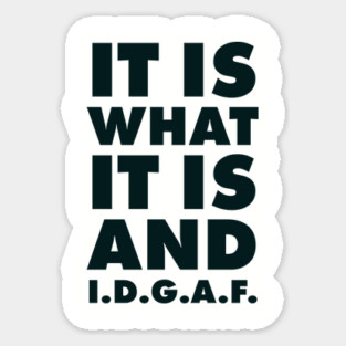 It is what it is And IDGAF Magnet