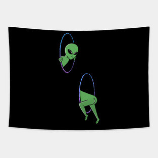 Alien space portal Tapestry