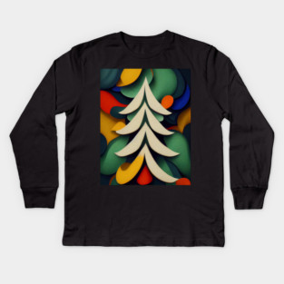 christmas tree indoor Kids Long Sleeve T-Shirt