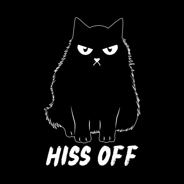 Hiss Off Cat Doodle Design by The WYLD Tribe